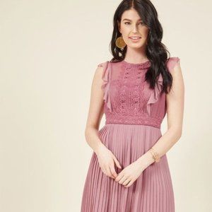 Modcloth Ruffled Florence Heirloom Rose Dress